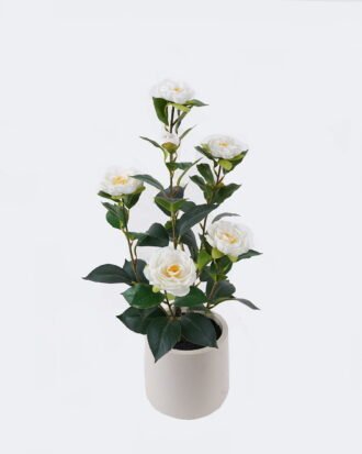 Artificial Tree 30*20*60cm Camellia *8 in PP pot/87 lvs GS-58425013RP 2026Apr YeahFlower is one of Chinese leading OEM manufacturers and exporters , supplying the silk flowers, wholesale artificial trees