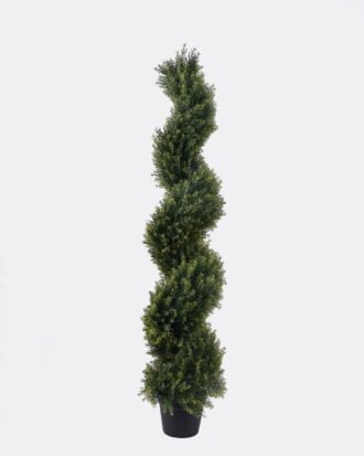 Artificial Tree 28*28*120cm Cypress Spiral Tree in pp pot GS-81825012 2026May 3,000+ sqm showroom with thousands of artificial flowers, plants & trees ready for global sourcing.