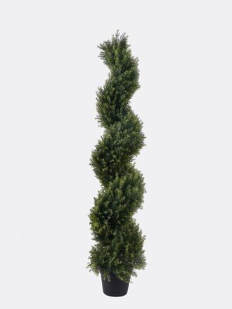 Artificial Tree 30*30*150cm Cypress Spiral Tree in pp pot GS-81825013KD 2026May 3,000+ sqm showroom with thousands of artificial flowers, plants & trees ready for global sourcing.