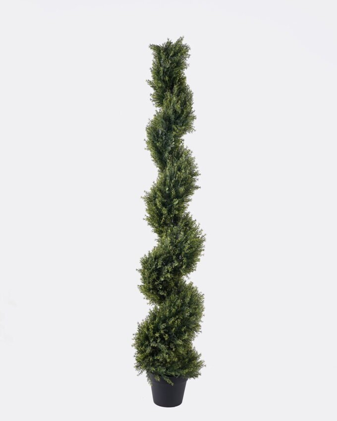 Artificial Tree 30*30*150cm Cypress Spiral Tree in pp pot GS-81825013KD 2026May 3,000+ sqm showroom with thousands of artificial flowers, plants & trees ready for global sourcing.