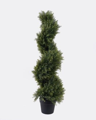 Artificial Tree 25*25*90cm Cypress Spiral Tree in pp pot GS-81825015 2026May 3,000+ sqm showroom with thousands of artificial flowers, plants & trees ready for global sourcing.