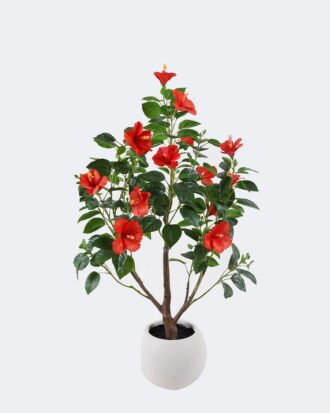 Artificial Tree 50*40*120cm Hibiscus mutabilis *12 in PP pot/186 lvs GS-58425007KD-RP 2026Apr YeahFlower is one of Chinese leading OEM manufacturers and exporters , supplying the silk flowers, wholesale artificial trees