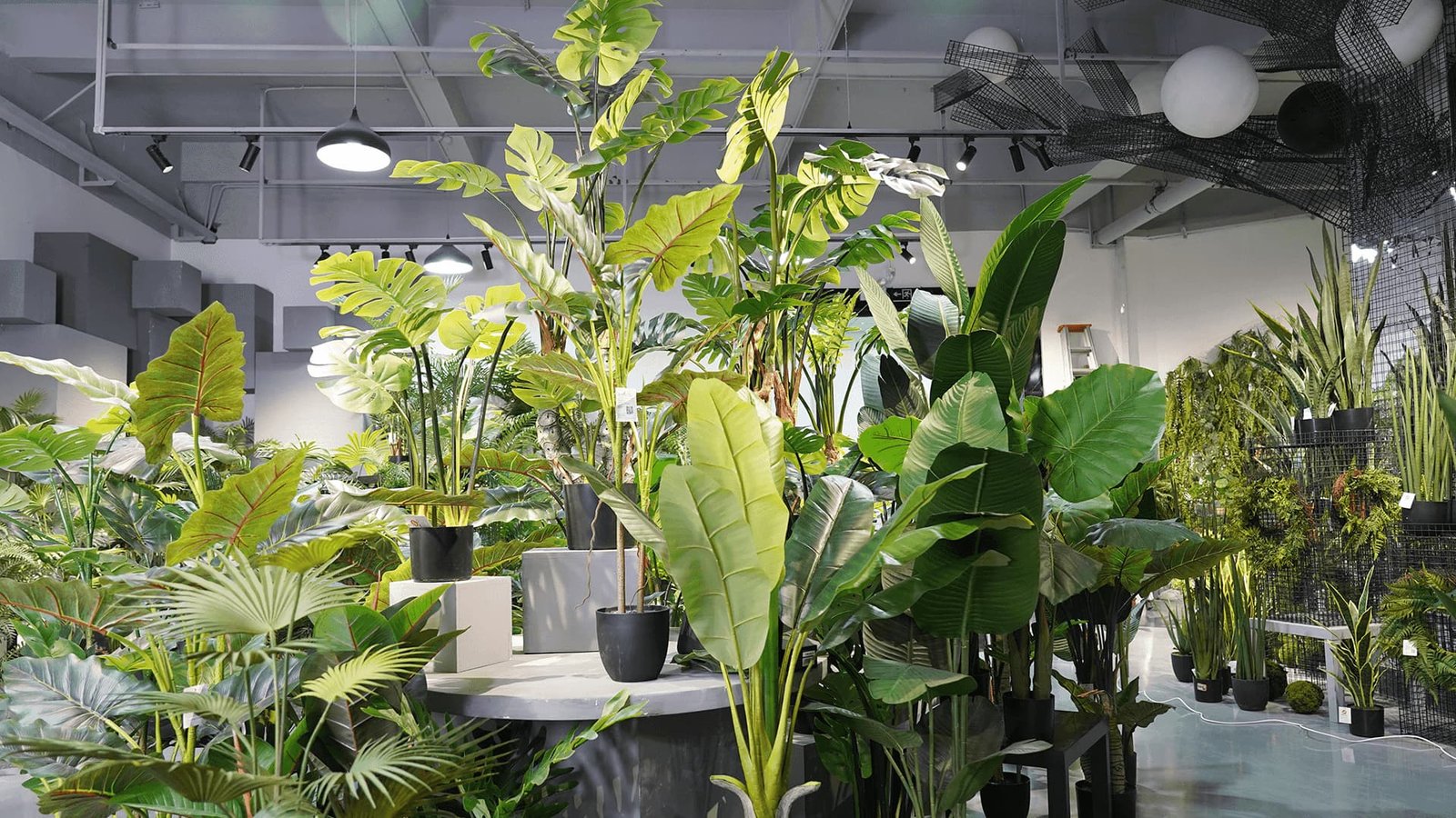 artificial trees production sample room