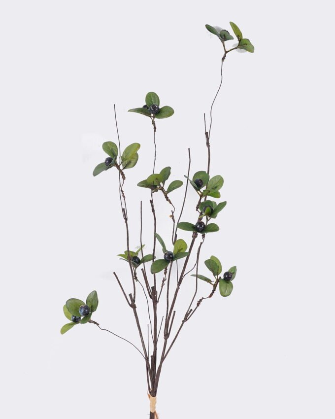Artificial Branch fruit 15*9*65cm Bilberry *3 bundle GS-83626012 2026SEP 3,000+ sqm showroom with thousands of artificial flowers, plants & trees ready for global sourcing.