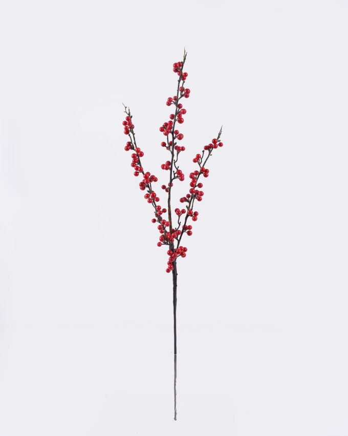 Artificial Branch fruit 15*6*80cm Holly berry single stem GS-57726009 2026Aug 3,000+ sqm showroom with thousands of artificial flowers, plants & trees ready for global sourcing.