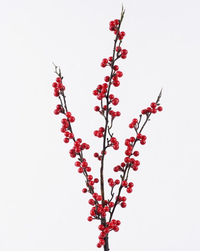 Artificial Branch fruit 15*6*80cm Holly berry single stem GS-57726009 2026Aug 3,000+ sqm showroom with thousands of artificial flowers, plants & trees ready for global sourcing.