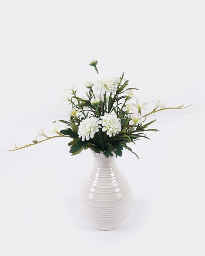 Artificial Flower 16*10*30cm Chrysanthemum in glass ware GS-16826010-W1 2026Jul 3,000+ sqm showroom with thousands of artificial flowers, plants & trees ready for global sourcing.