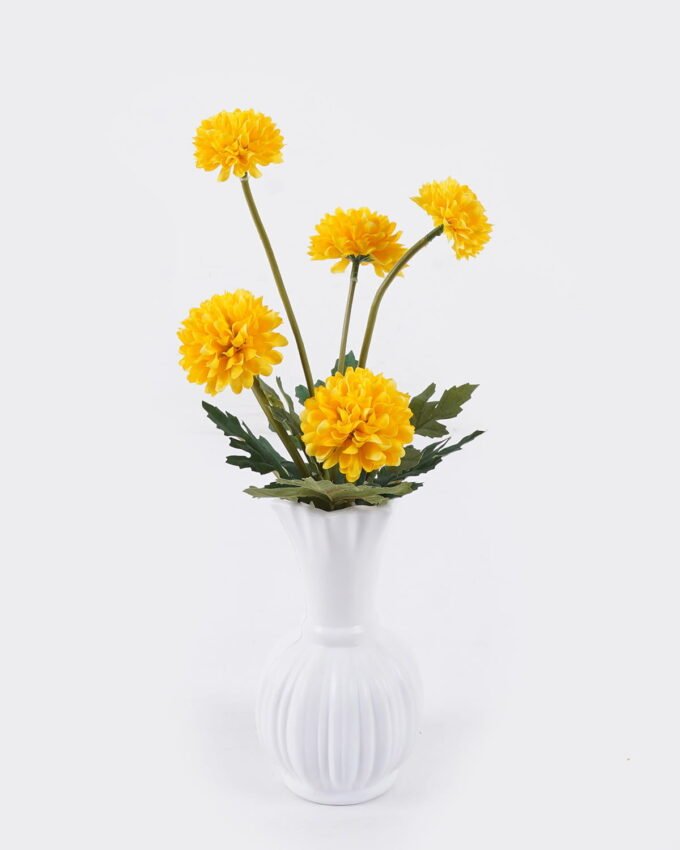 Artificial Flower 12*9*34cm Chrysanthemum  in glass ware GS-16826013-Y1 2026Jul 3,000+ sqm showroom with thousands of artificial flowers, plants & trees ready for global sourcing.