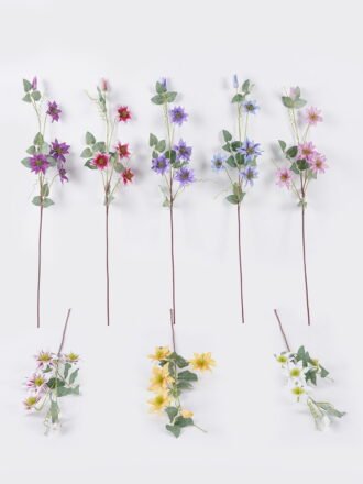 Artificial Flower 10*8*78cm Clematis single stem GS-83526007-R1 2026SEP 3,000+ sqm showroom with thousands of artificial flowers, plants & trees ready for global sourcing.