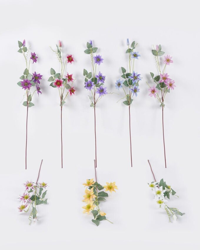 Artificial Flower 10*8*78cm Clematis single stem GS-83526007 2026SEP 3,000+ sqm showroom with thousands of artificial flowers, plants & trees ready for global sourcing.