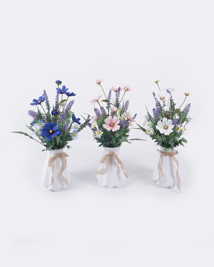 Artificial Flower 19*5*46cm Cosmos bipinnatus  in glass ware GS-16826014 2026Jul 3,000+ sqm showroom with thousands of artificial flowers, plants & trees ready for global sourcing.