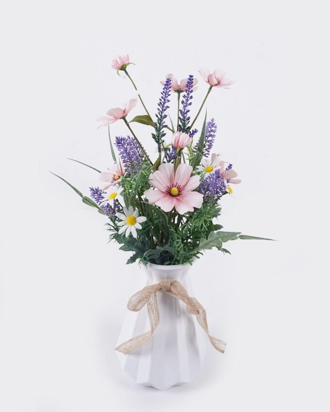 Artificial Flower 19*5*46cm Cosmos bipinnatus  in glass ware GS-16826014 2026Jul 3,000+ sqm showroom with thousands of artificial flowers, plants & trees ready for global sourcing.