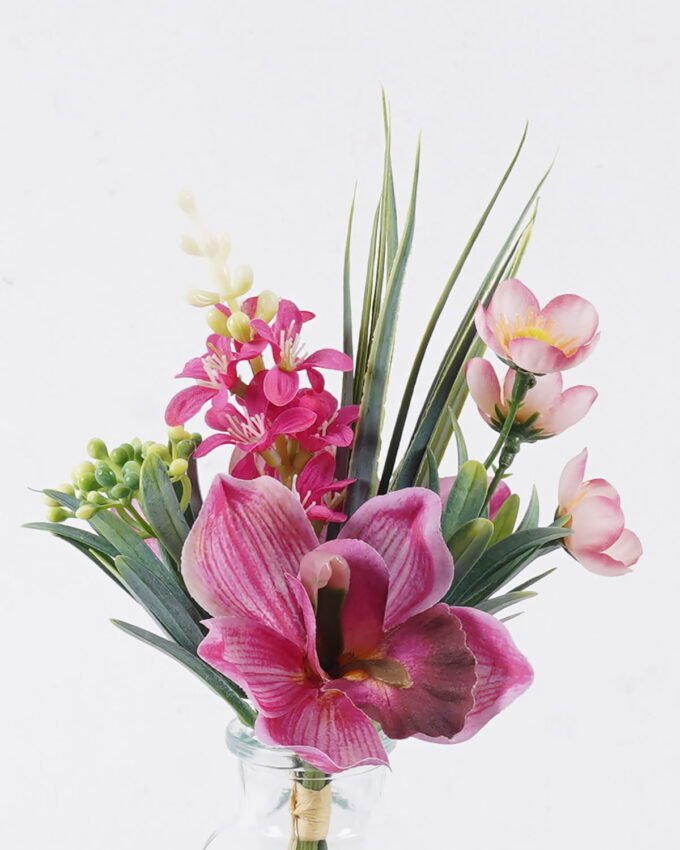 Artificial Flower 13*10*25cm Cymbidium  in glass ware GS-16826003-R1 2026Jul 3,000+ sqm showroom with thousands of artificial flowers, plants & trees ready for global sourcing.