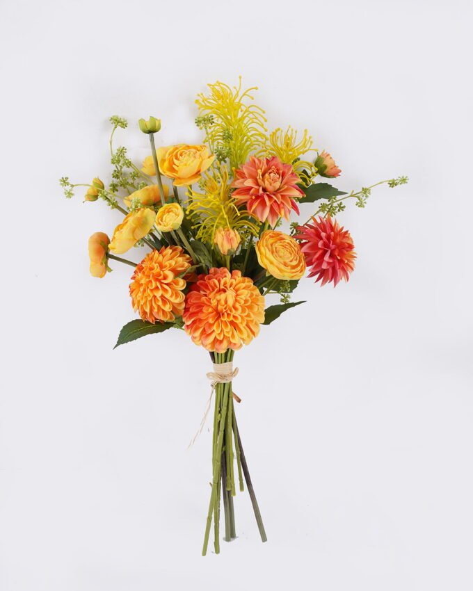 Artificial Flower 35*25*65cm Dahlia Ranunculus Fuchsia Pincushion bouquet GS-03325186 2026Jun 3,000+ sqm showroom with thousands of artificial flowers, plants & trees ready for global sourcing.