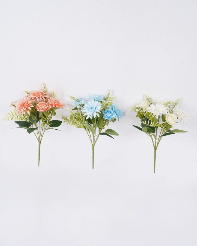 Artificial Flower 16*10*31cm Dahlia & Rose bush*7 GS-74226006-RST 2026Aug 3,000+ sqm showroom with thousands of artificial flowers, plants & trees ready for global sourcing.
