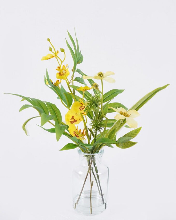 Artificial Flower 15*5*29cm Dancing orchid in glass GS-77326003 2026Aug 3,000+ sqm showroom with thousands of artificial flowers, plants & trees ready for global sourcing.