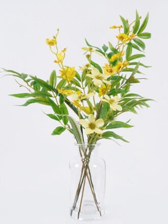 Artificial Flower 19*13*44cm Eucalyptus Babysbreath in glass GS-77326007 2026Aug 3,000+ sqm showroom with thousands of artificial flowers, plants & trees ready for global sourcing.