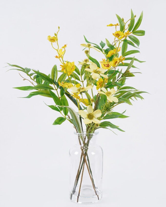 Artificial Flower 16*11*46cm Dancing orchid in glass GS-77326006 2026Aug 3,000+ sqm showroom with thousands of artificial flowers, plants & trees ready for global sourcing.