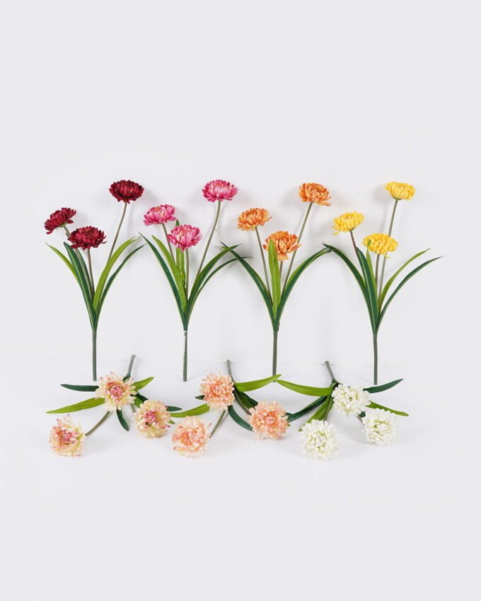 Artificial Flower 16*6*47cm  East Asian chrysanthemum *3 bush GS-128J26002 2026Jun 3,000+ sqm showroom with thousands of artificial flowers, plants & trees ready for global sourcing.