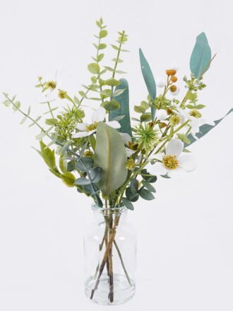 Artificial Flower 12*7*31cm Eucalyptus fruit in glass GS-77326005 2026Aug 3,000+ sqm showroom with thousands of artificial flowers, plants & trees ready for global sourcing.