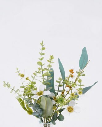 Artificial Flower 16*8*31cm Eucalyptus fruit in glass GS-77326004 2026Aug 3,000+ sqm showroom with thousands of artificial flowers, plants & trees ready for global sourcing.