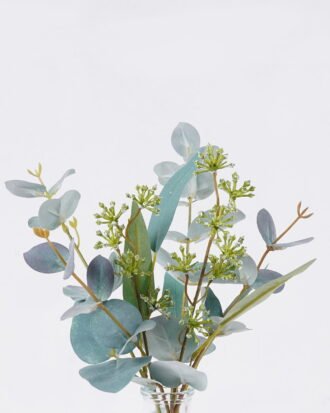 Artificial Flower 12*7*31cm Eucalyptus fruit in glass GS-77326005 2026Aug 3,000+ sqm showroom with thousands of artificial flowers, plants & trees ready for global sourcing.