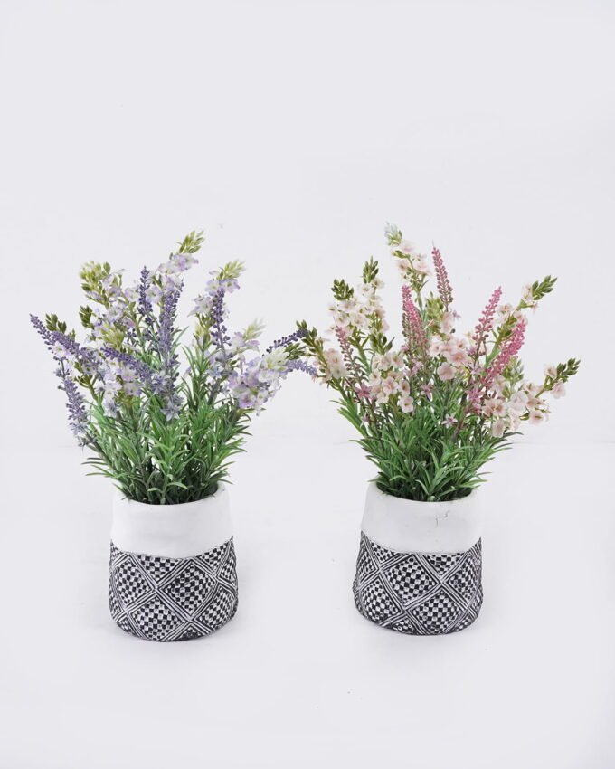 Artificial Flower 23*23*36cm Lavender in Cement pot GS-03326129 2026Jun 3,000+ sqm showroom with thousands of artificial flowers, plants & trees ready for global sourcing.