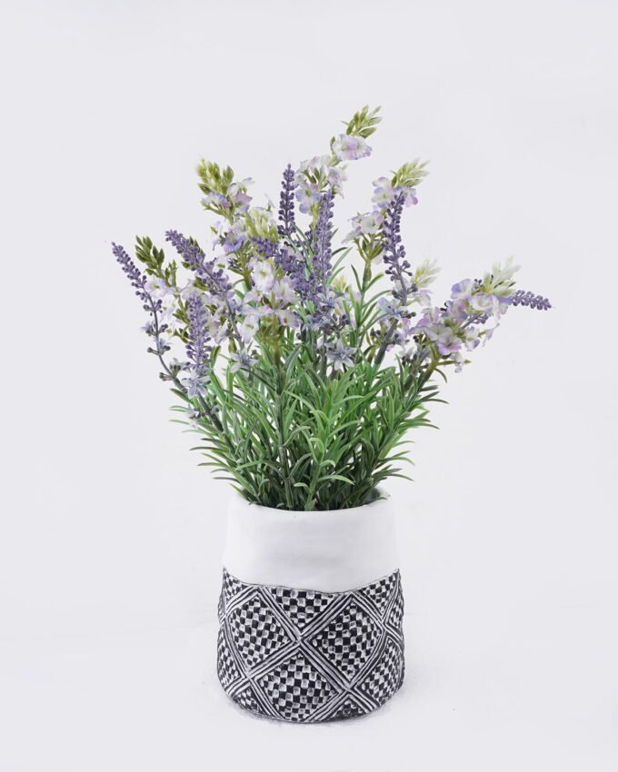 Artificial Flower 23*23*36cm Lavender in Cement pot GS-03326129 2026Jun 3,000+ sqm showroom with thousands of artificial flowers, plants & trees ready for global sourcing.