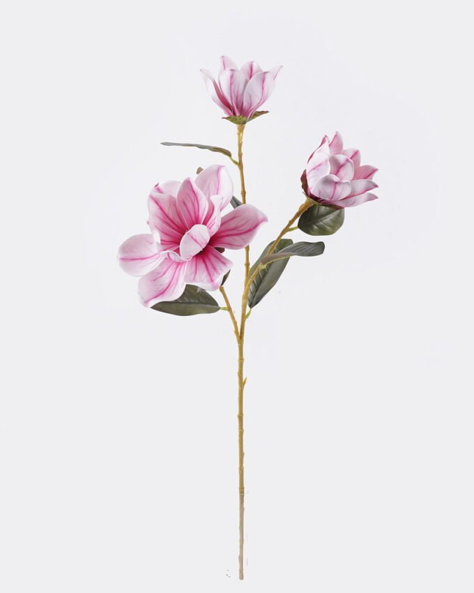 Artificial Flower 24*13*82cm Magnolia *3  single stem/real touch GS-64925040-P1 2026Aug 3,000+ sqm showroom with thousands of artificial flowers, plants & trees ready for global sourcing.