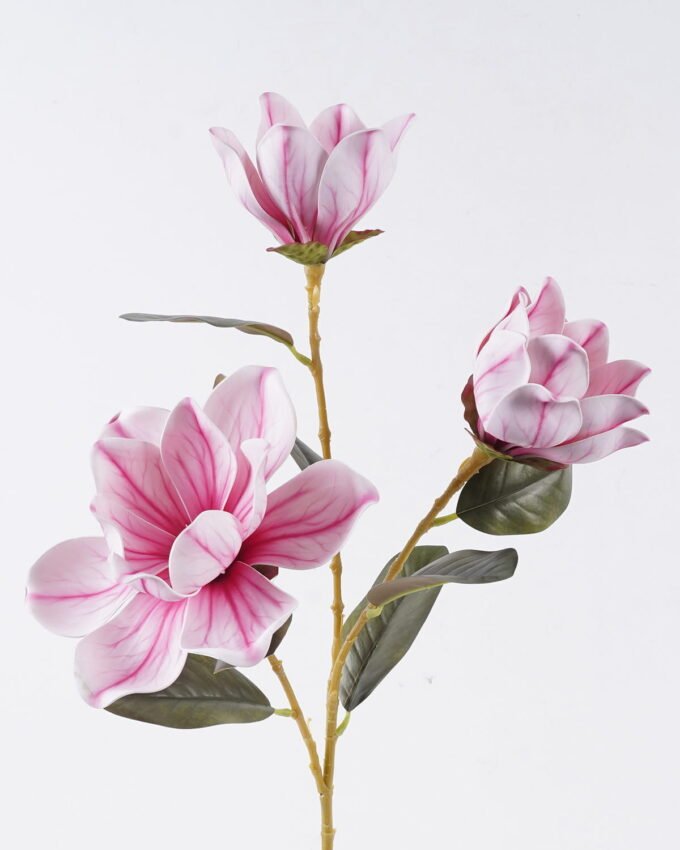 Artificial Flower 24*13*82cm Magnolia *3  single stem/real touch GS-64925040-P1 2026Aug 3,000+ sqm showroom with thousands of artificial flowers, plants & trees ready for global sourcing.
