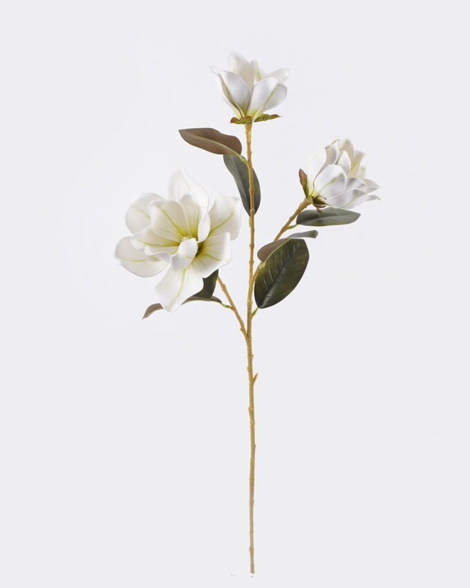 Artificial Flower 24*13*82cm Magnolia *3  single stem/real touch GS-64925040-W1 2026Aug 3,000+ sqm showroom with thousands of artificial flowers, plants & trees ready for global sourcing.