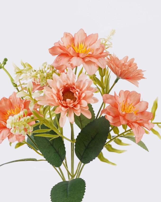 Artificial Flower 16*10*31cm Mini Chinese rose & Daisy bush*7 GS-74226002-RST 2026Aug 3,000+ sqm showroom with thousands of artificial flowers, plants & trees ready for global sourcing.