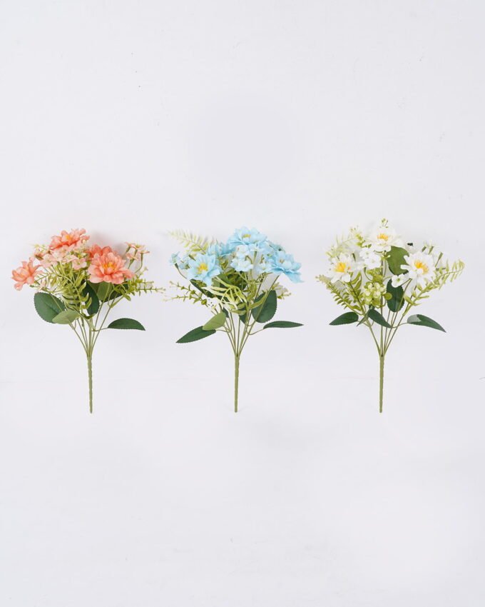 Artificial Flower 16*10*31cm Mini Chinese rose bush*7 GS-74226001-RST 2026Aug 3,000+ sqm showroom with thousands of artificial flowers, plants & trees ready for global sourcing.