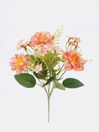 Artificial Flower 16*10*31cm Mini Chinese rose & Daisy bush*7 GS-74226002-RST 2026Aug 3,000+ sqm showroom with thousands of artificial flowers, plants & trees ready for global sourcing.