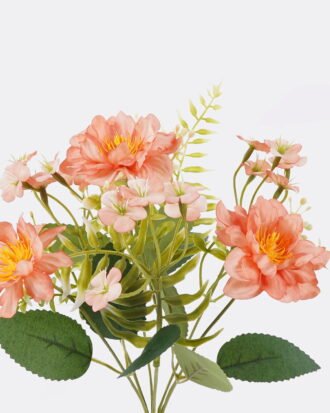 Artificial Flower 16*10*31cm Mini Chinese rose bush*7 GS-74226001-RST-O1 2026Aug 3,000+ sqm showroom with thousands of artificial flowers, plants & trees ready for global sourcing.