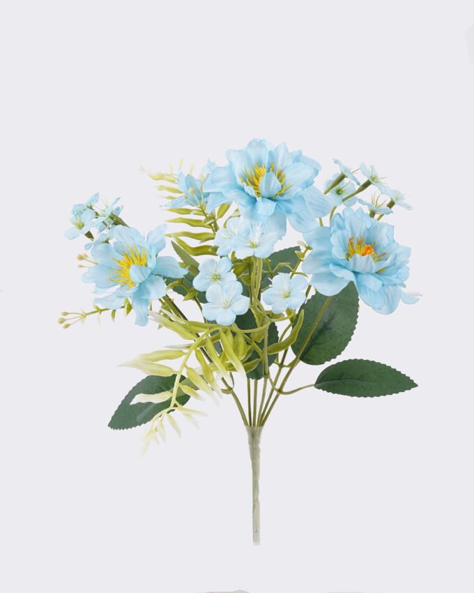 Artificial Flower 16*10*31cm Mini Chinese rose bush*7 GS-74226001-RST 2026Aug 3,000+ sqm showroom with thousands of artificial flowers, plants & trees ready for global sourcing.