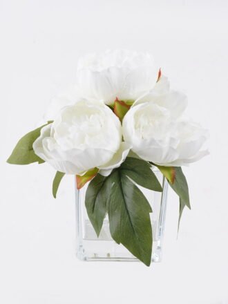 Artificial Flower 18*18*20cm Peony in Glass ware GS-06926002-R1 2026Jun 3,000+ sqm showroom with thousands of artificial flowers, plants & trees ready for global sourcing.