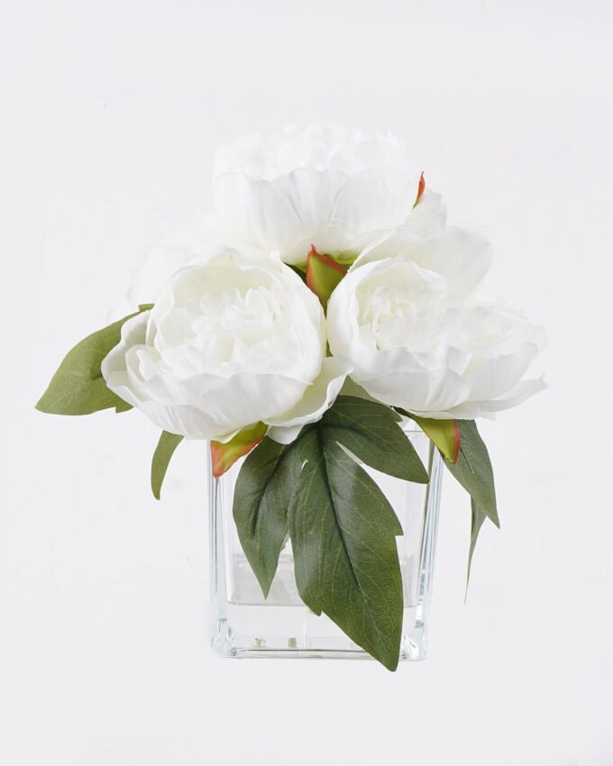Artificial Flower 18*18*20cm Peony in Glass ware GS-06926002-W1 2026Jun 3,000+ sqm showroom with thousands of artificial flowers, plants & trees ready for global sourcing.