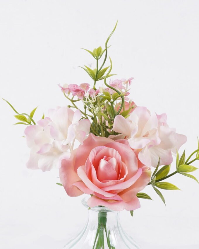 Artificial Flower 13*12*21cm Rose Hydrangea in glass ware GS-16826001-P1 2026Jul 3,000+ sqm showroom with thousands of artificial flowers, plants & trees ready for global sourcing.