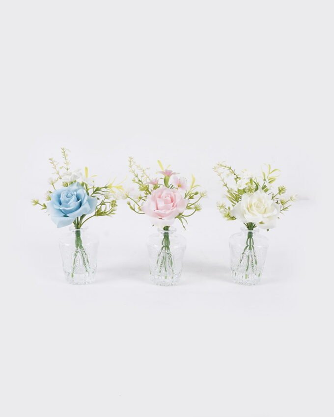 Artificial Flower 12*11*22cm Rose in glass ware GS-16826007 2026Jul 3,000+ sqm showroom with thousands of artificial flowers, plants & trees ready for global sourcing.