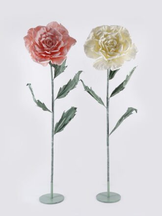 Artificial Flower 50*38*150cm Rose  in iron plate GS-76126001-W1 2026Aug 3,000+ sqm showroom with thousands of artificial flowers, plants & trees ready for global sourcing.