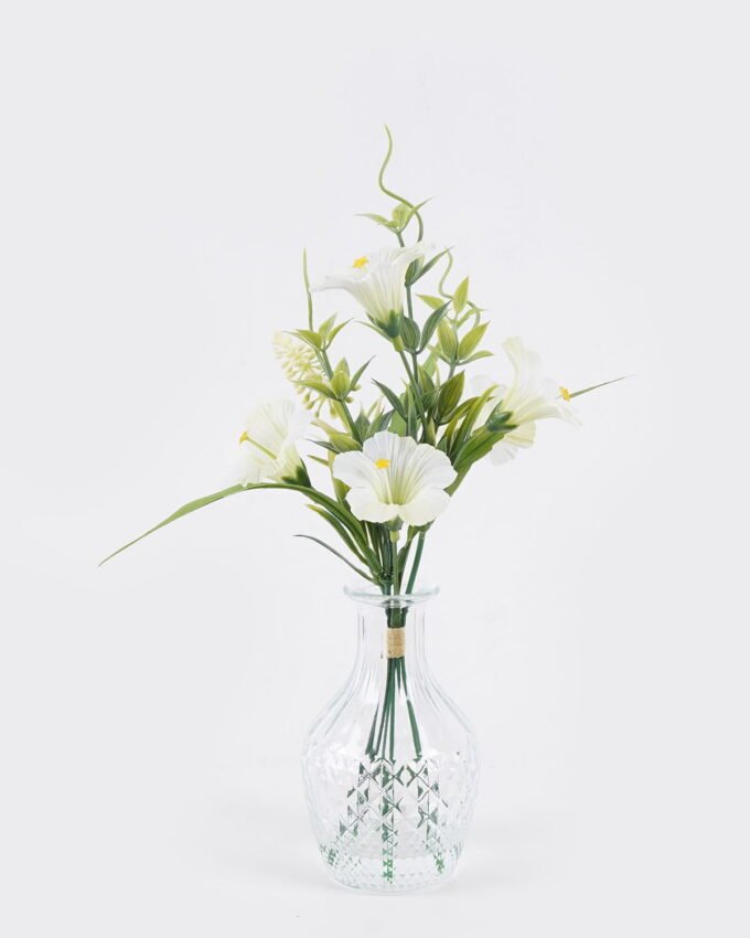 Artificial Flower 13*10*29cm Ruellia elegans in glass ware GS-16826004 2026Jul 3,000+ sqm showroom with thousands of artificial flowers, plants & trees ready for global sourcing.