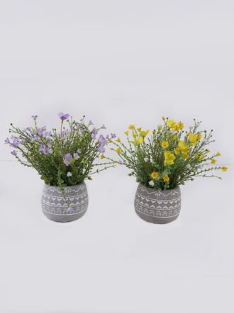 Artificial Flower 32*32*30cm Wild flower in Cement pot GS-03326113 2026Jun 3,000+ sqm showroom with thousands of artificial flowers, plants & trees ready for global sourcing.