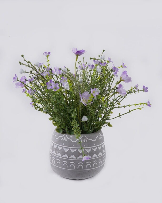Artificial Flower Wild flower in Cement pot GS-03326112_3 Artificial Flower 28*28*28cm Wild flower in Cement pot GS-03326112 2026Jun 3,000+ sqm showroom with thousands of artificial flowers, plants & trees ready for global sourcing.