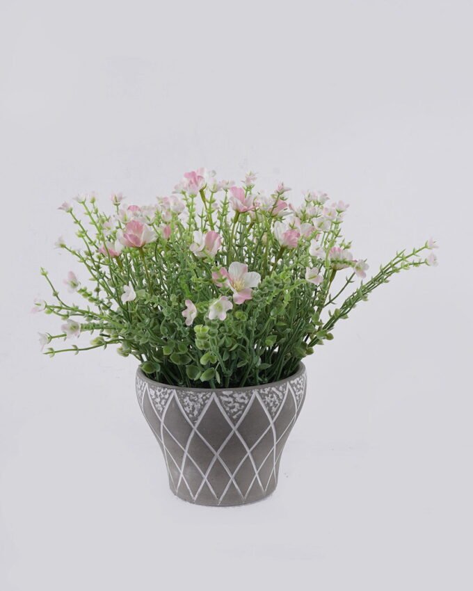 Artificial Flower 32*32*30cm Wild flower in Cement pot GS-03326113 2026Jun 3,000+ sqm showroom with thousands of artificial flowers, plants & trees ready for global sourcing.