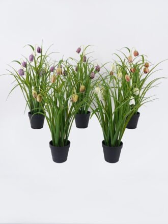 Artificial Flower 30*27*57m Sichuan fritillaria  in PP pot GS-39126005-W1 2026Jul 3,000+ sqm showroom with thousands of artificial flowers, plants & trees ready for global sourcing.