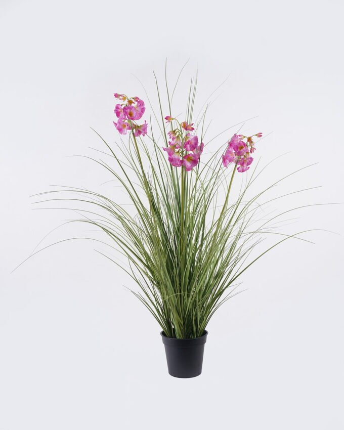 Artificial Grass 60*60*80cm Bellflower PVC grass in PP pot GS-03326111-P1 2026Jun 3,000+ sqm showroom with thousands of artificial flowers, plants & trees ready for global sourcing.