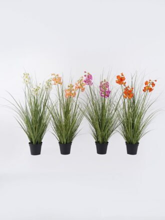 Artificial Grass 60*60*80cm Bellflower PVC grass in PP pot GS-03326111-P1 2026Jun 3,000+ sqm showroom with thousands of artificial flowers, plants & trees ready for global sourcing.