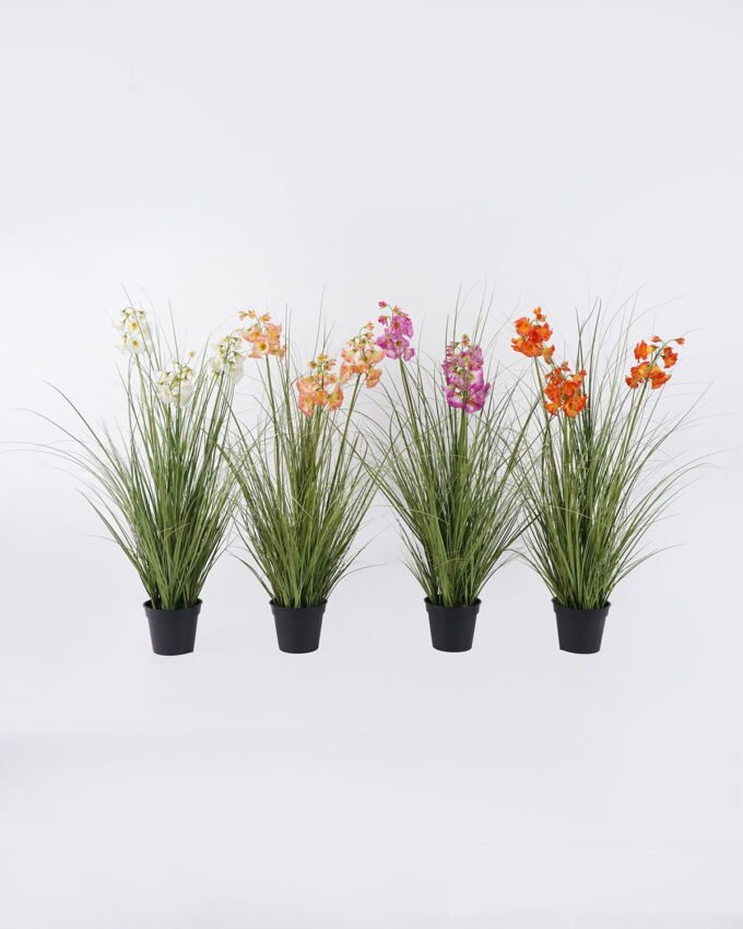 Artificial Grass 60*60*80cm Bellflower PVC grass in PP pot GS-03326111 2026Jun 3,000+ sqm showroom with thousands of artificial flowers, plants & trees ready for global sourcing.