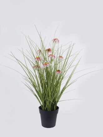 Artificial Grass 40*40*42cm Echinacea PVC Grass in PP pot GS-03326084-W1 2026Jun 3,000+ sqm showroom with thousands of artificial flowers, plants & trees ready for global sourcing.